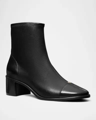 Tory Burch Cap-Toe Leather Ankle Boots | Thumbnail 3 Tory Burch Cap-Toe Leather Ankle Boots | Thumbnail 3