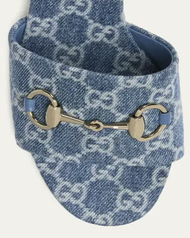 Gucci 55mm Siaga GG Monogram Denim Block-Heel Sandals | Thumbnail 4 Gucci 55mm Siaga GG Monogram Denim Block-Heel Sandals | Thumbnail 4