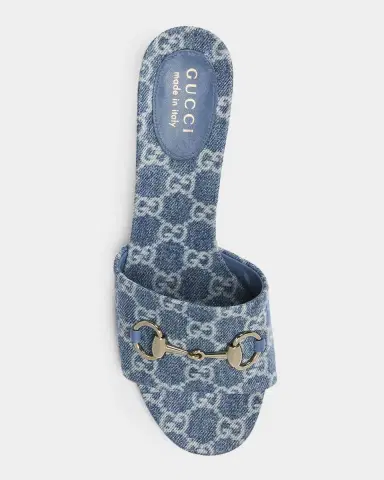 Gucci 55mm Siaga GG Monogram Denim Block-Heel Sandals | Thumbnail 9 Gucci 55mm Siaga GG Monogram Denim Block-Heel Sandals | Thumbnail 9