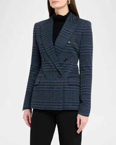 Max Mara Bisso Double-Breasted Plaid Jacket | Thumbnail 4 Max Mara Bisso Double-Breasted Plaid Jacket | Thumbnail 4