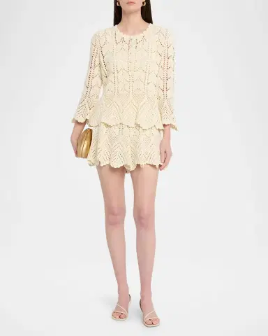 Zimmermann Awaken Lace Crochet Shorts | Thumbnail 2 Zimmermann Awaken Lace Crochet Shorts | Thumbnail 2