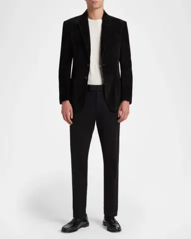TOM FORD Men's Suede Single-Breasted Blazer | Thumbnail 2 TOM FORD Men's Suede Single-Breasted Blazer | Thumbnail 2