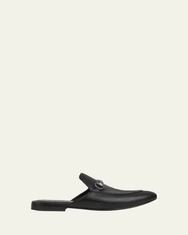 Gucci Men's Leather Horsebit Mules | Thumbnail 4 Gucci Men's Leather Horsebit Mules | Thumbnail 4