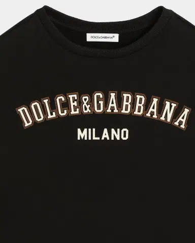 Dolce & Gabbana Girl 's Logo-Print Jersey Leopard-Print Dress, Size 2-6 | Thumbnail 2 Dolce & Gabbana Girl 's Logo-Print Jersey Leopard-Print Dress, Size 2-6 | Thumbnail 2