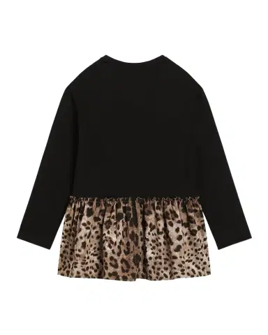 Dolce & Gabbana Girl 's Logo-Print Jersey Leopard-Print Dress, Size 2-6 | Thumbnail 1 Dolce & Gabbana Girl 's Logo-Print Jersey Leopard-Print Dress, Size 2-6 | Thumbnail 1