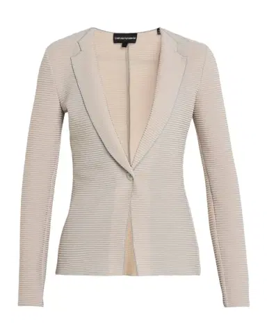 Emporio Armani Single-Button Ribbed Jersey Jacket | Thumbnail 1 Emporio Armani Single-Button Ribbed Jersey Jacket | Thumbnail 1