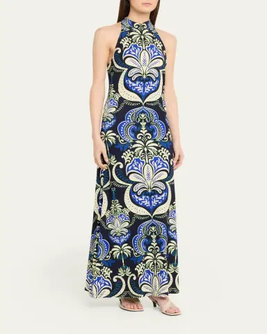Cara Cara Asher Printed Halter Maxi Dress | Thumbnail 4 Cara Cara Asher Printed Halter Maxi Dress | Thumbnail 4