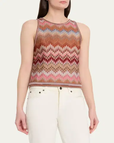 Missoni Multicolor Snake Chevron Knit Tank Top | Thumbnail 3 Missoni Multicolor Snake Chevron Knit Tank Top | Thumbnail 3