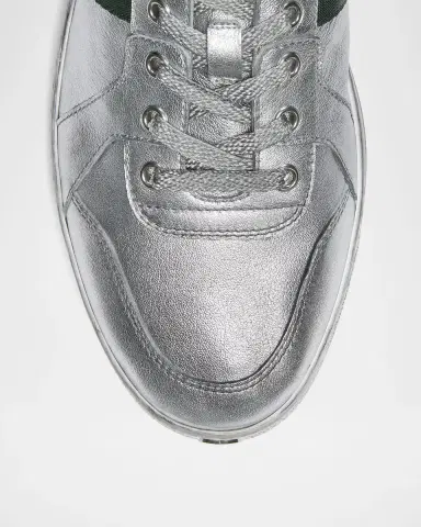 Gucci Men's Stretch Metallic Leather Low-Top Sneakers | Thumbnail 5 Gucci Men's Stretch Metallic Leather Low-Top Sneakers | Thumbnail 5