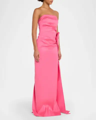 Rickie Freeman for Teri Jon Strapless Side-Bow Mikado Column Gown | Thumbnail 4 Rickie Freeman for Teri Jon Strapless Side-Bow Mikado Column Gown | Thumbnail 4