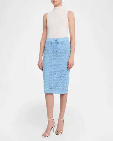 L'Agence Lacen Pointelle-Knit Skirt | Thumbnail 2 L'Agence Lacen Pointelle-Knit Skirt | Thumbnail 2