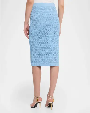 L'Agence Lacen Pointelle-Knit Skirt | Thumbnail 3 L'Agence Lacen Pointelle-Knit Skirt | Thumbnail 3