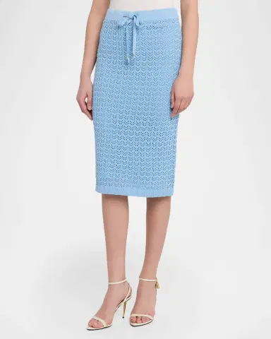 L'Agence Lacen Pointelle-Knit Skirt | Thumbnail 4 L'Agence Lacen Pointelle-Knit Skirt | Thumbnail 4