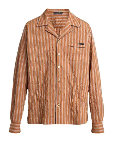Dolce & Gabbana Men 's Multi-Stripe Button-Down Shirt with Piping | Thumbnail 1 Dolce & Gabbana Men 's Multi-Stripe Button-Down Shirt with Piping | Thumbnail 1