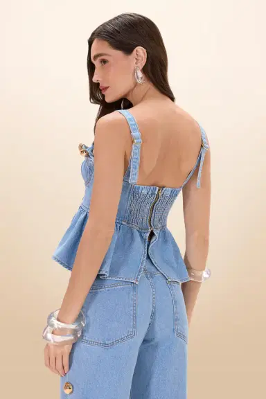 PatBo MARINA DENIM TOP | Thumbnail 2 PatBo MARINA DENIM TOP | Thumbnail 2