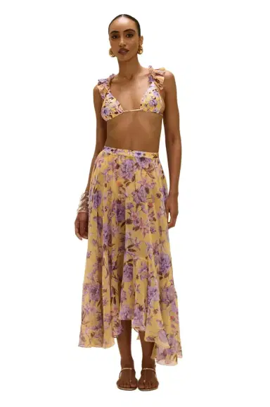 PatBo PEONY PRINT LYCRA MAXI SKIRT | Thumbnail 1 PatBo PEONY PRINT LYCRA MAXI SKIRT | Thumbnail 1