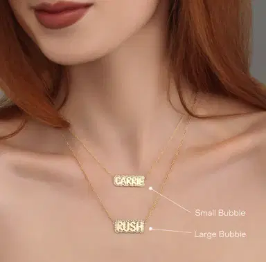 Stephanie Gottlieb Small Bubble with Pave Outline Necklace | Thumbnail 3 Stephanie Gottlieb Small Bubble with Pave Outline Necklace | Thumbnail 3