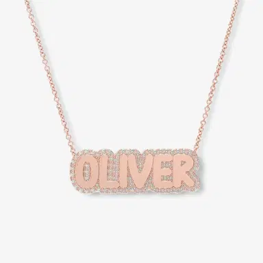 Stephanie Gottlieb Small Bubble with Pave Outline Necklace | Thumbnail 9 Stephanie Gottlieb Small Bubble with Pave Outline Necklace | Thumbnail 9