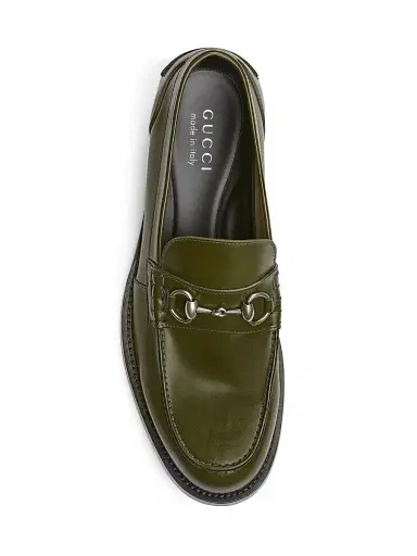 Gucci Men's Horsebit Leather Moccasin Loafers - Dark Green | Thumbnail 4 Gucci Men's Horsebit Leather Moccasin Loafers - Dark Green | Thumbnail 4