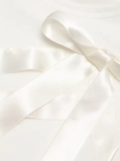 Simone Rocha Women's Satin Bow Sash Jersey T-Shirt - | Thumbnail 7 Simone Rocha Women's Satin Bow Sash Jersey T-Shirt - | Thumbnail 7