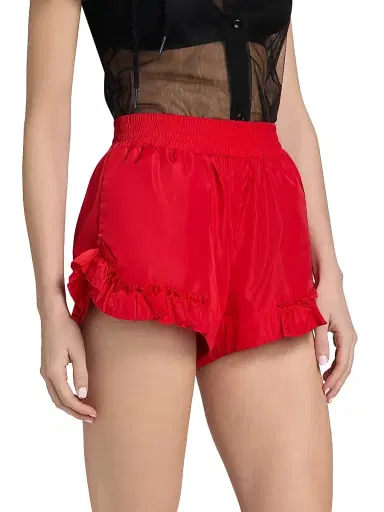 Simone Rocha Women's Frill Track Shorts - Red | Thumbnail 4 Simone Rocha Women's Frill Track Shorts - Red | Thumbnail 4