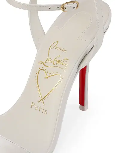 Christian Louboutin Women's Miss Z Leather 100MM Sandals - Bianco | Thumbnail 5 Christian Louboutin Women's Miss Z Leather 100MM Sandals - Bianco | Thumbnail 5