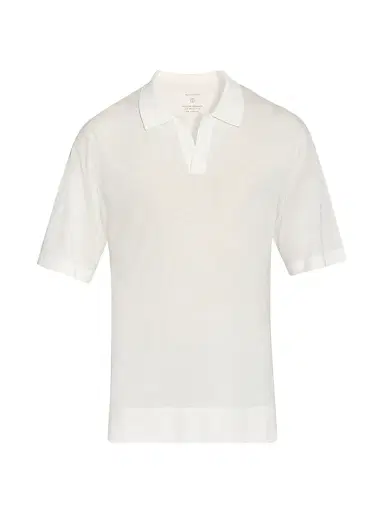 OFFICINE GÉNÉRALE Men Pele Texture Wool-Blend Polo Shirt | Thumbnail 1 OFFICINE GÉNÉRALE Men Pele Texture Wool-Blend Polo Shirt | Thumbnail 1