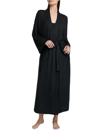 Papinelle Women's Kate Modal Soft Robe - Black - Size XS | Thumbnail 2 Papinelle Women's Kate Modal Soft Robe - Black - Size XS | Thumbnail 2