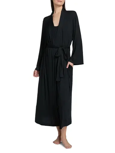 Papinelle Women's Kate Modal Soft Robe - Black - Size XS | Thumbnail 3 Papinelle Women's Kate Modal Soft Robe - Black - Size XS | Thumbnail 3