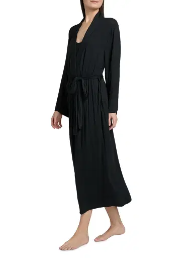 Papinelle Women's Kate Modal Soft Robe - Black - Size XS | Thumbnail 4 Papinelle Women's Kate Modal Soft Robe - Black - Size XS | Thumbnail 4