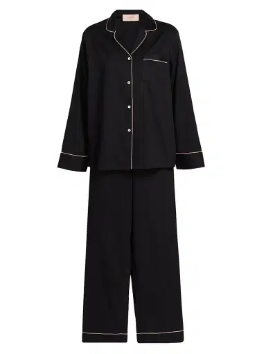 Papinelle Women's Zoe Camp Collar Cotton-Sateen Pajamas | Thumbnail 1 Papinelle Women's Zoe Camp Collar Cotton-Sateen Pajamas | Thumbnail 1