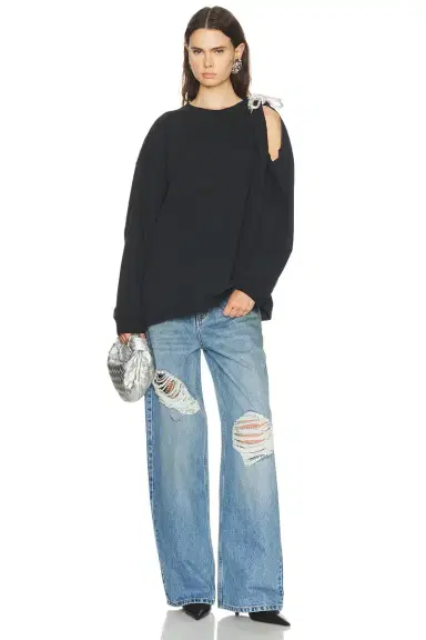 AREA Crystal Knot Long Sleeve T-Shirt | Thumbnail 5 AREA Crystal Knot Long Sleeve T-Shirt | Thumbnail 5