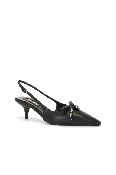 Miu Miu Nappa Bow Slingback Pump | Thumbnail 2 Miu Miu Nappa Bow Slingback Pump | Thumbnail 2
