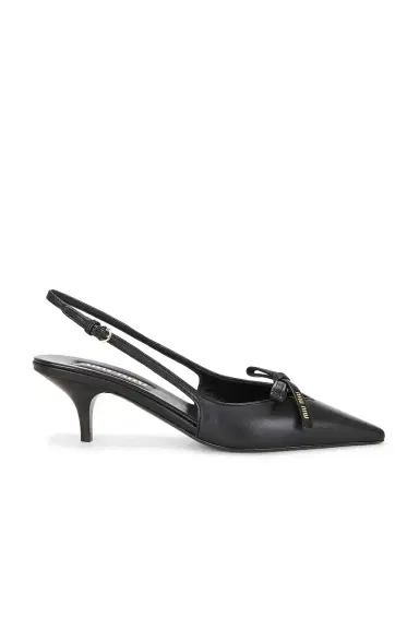 Miu Miu Nappa Bow Slingback Pump | Thumbnail 1 Miu Miu Nappa Bow Slingback Pump | Thumbnail 1