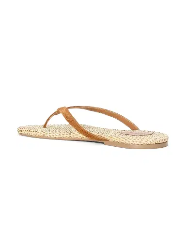Staud Women's Freja Suede-Raffia Flat Sandals - Tabac Natural - Size 11 | Thumbnail 2 Staud Women's Freja Suede-Raffia Flat Sandals - Tabac Natural - Size 11 | Thumbnail 2