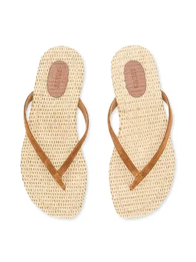 Staud Women's Freja Suede-Raffia Flat Sandals - Tabac Natural - Size 11 | Thumbnail 3 Staud Women's Freja Suede-Raffia Flat Sandals - Tabac Natural - Size 11 | Thumbnail 3