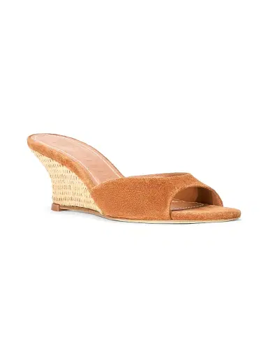 Staud Women's Brigitte 60MM Suede Wedge Sandals - Tabac Natural - Size 9 | Thumbnail 2 Staud Women's Brigitte 60MM Suede Wedge Sandals - Tabac Natural - Size 9 | Thumbnail 2