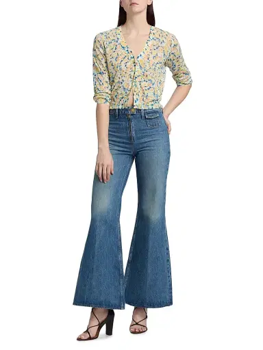 Ulla Johnson Women's Vivienne Floral Cotton-Blend Cardigan | Thumbnail 2 Ulla Johnson Women's Vivienne Floral Cotton-Blend Cardigan | Thumbnail 2