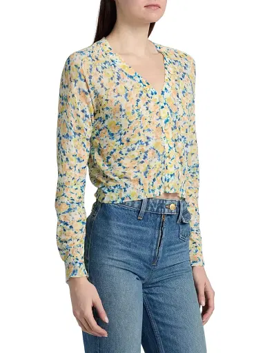 Ulla Johnson Women's Vivienne Floral Cotton-Blend Cardigan | Thumbnail 4 Ulla Johnson Women's Vivienne Floral Cotton-Blend Cardigan | Thumbnail 4