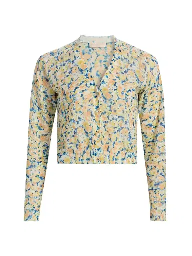 Ulla Johnson Women's Vivienne Floral Cotton-Blend Cardigan | Thumbnail 1 Ulla Johnson Women's Vivienne Floral Cotton-Blend Cardigan | Thumbnail 1