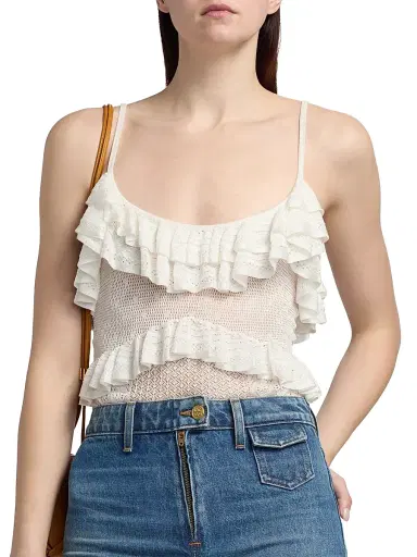 Ulla Johnson Women's Bania Ruffle Knit Bodysuit | Thumbnail 7 Ulla Johnson Women's Bania Ruffle Knit Bodysuit | Thumbnail 7