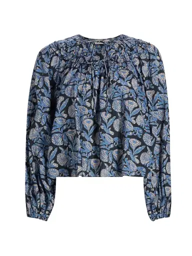 Ulla Johnson Women's Florelle Cotton-Blend Blouse | Thumbnail 1 Ulla Johnson Women's Florelle Cotton-Blend Blouse | Thumbnail 1