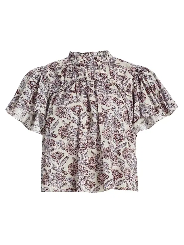 Women's Elvie Printed Ruffle Top - Meadow Women's Elvie Printed Ruffle Top - Meadow