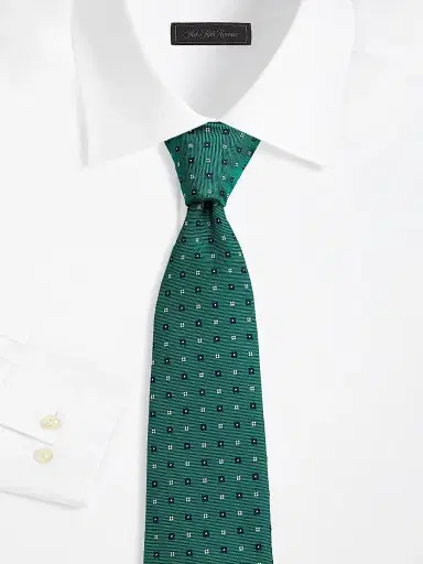 Kiton Men's Clover Silk Tie - Turquoise | Thumbnail 2 Kiton Men's Clover Silk Tie - Turquoise | Thumbnail 2