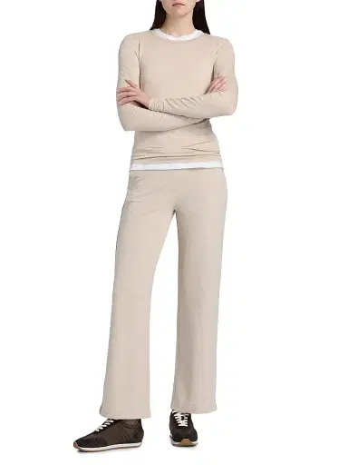 Majestic Filatures Women's French Terry Pants - Ecru Chine | Thumbnail 2 Majestic Filatures Women's French Terry Pants - Ecru Chine | Thumbnail 2