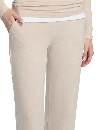 Majestic Filatures Women's French Terry Pants - Ecru Chine | Thumbnail 6 Majestic Filatures Women's French Terry Pants - Ecru Chine | Thumbnail 6