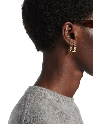Balenciaga Women's Eisa B Earrings - Shiny Gold | Thumbnail 2 Balenciaga Women's Eisa B Earrings - Shiny Gold | Thumbnail 2