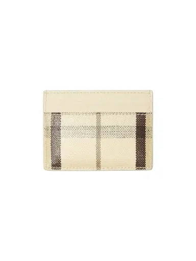 Burberry Women's Highlands Check Card Case - Light Beige | Thumbnail 2 Burberry Women's Highlands Check Card Case - Light Beige | Thumbnail 2