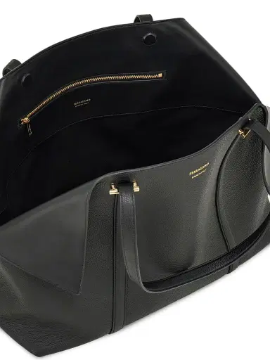 Ferragamo Women's Large Scarf Leather Top Handle Bag - Nero | Thumbnail 5 Ferragamo Women's Large Scarf Leather Top Handle Bag - Nero | Thumbnail 5