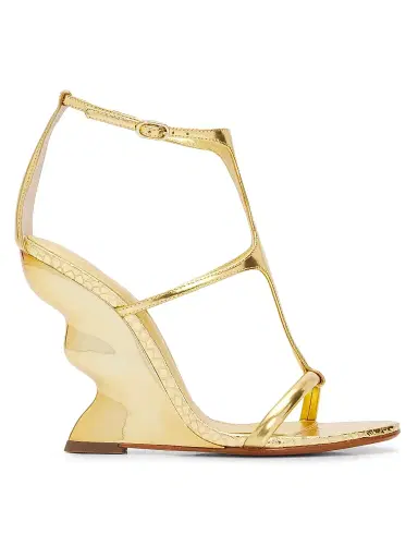 Alexandre Birman Women's Boonie 100MM Leather Wedge-Heel Sandals - Silver | Thumbnail 7 Alexandre Birman Women's Boonie 100MM Leather Wedge-Heel Sandals - Silver | Thumbnail 7